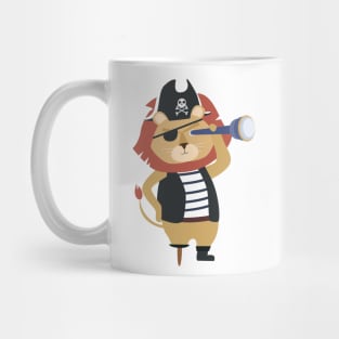 Lion Pirate Wooden Leg Mug